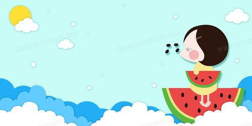 吃瓜娱乐的背景图片素材